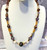 Artisan Handcrafted Mixed Natural Stone Necklace - Agate, Rhodonite & Aventurine - 19"