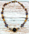 Artisan Handcrafted Mixed Natural Stone Necklace - Agate, Rhodonite & Aventurine - 19"