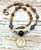 Artisan Handcrafted Mixed Natural Stone Necklace - Agate, Rhodonite & Aventurine - 19"
