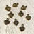 Heart Charms Puffy Antique Gold (Pack of 13) | Just Ship It Shop
