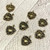 Antique Gold Heart Charms with Ruffled Edge - 18mm x 13mm Jewelry Findings (Pack of 8)
