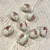 Oval Glass Lampwork Beads White Pink Rose 15mm | Just Ship It Shop
