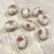 Oval Glass Lampwork Beads White Pink Rose 15mm | Just Ship It Shop