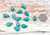 12pc Blue Howlite Teardrop Beads - 16mm x 10mm Turquoise Dyed Gemstone Drilled Drops