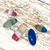 Sterling Silver Multi-Gemstone Banded Agate Chunky Link Bracelet