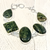 Handmade Kambaba Jasper Sterling Silver Bracelet – Natural Crocodile Jasper Boho Toggle Jewelry