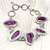 Bohemian Fuchsia Pink Druzy Agate Slice Bracelet - 925 Sterling Silver