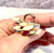 Gold Plated Swan Statement Ring Size 8.5 | White Opal & Ruby Cocktail Ring