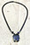 Unisex Hematite Beaded Necklace with Hand-Carved Elephant Pendant