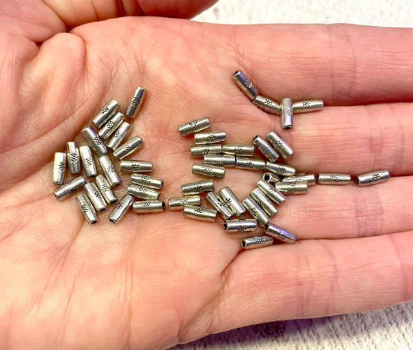 Barrel Beads Antique Silver 7mm (Pack of 50)