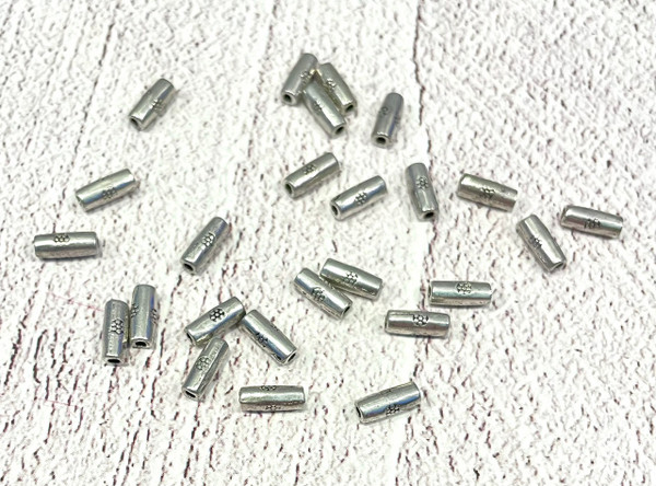 Barrel Beads Antique Silver 7mm (Pack of 50)