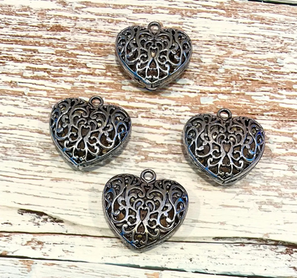 Antique Silver Heart Pendant Pack of 10 | Just Ship It Shop