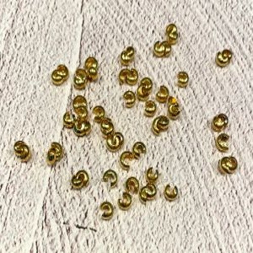 4mm Gold Plated Crimp Covers (200 Pack) | Jewelry Making Findings