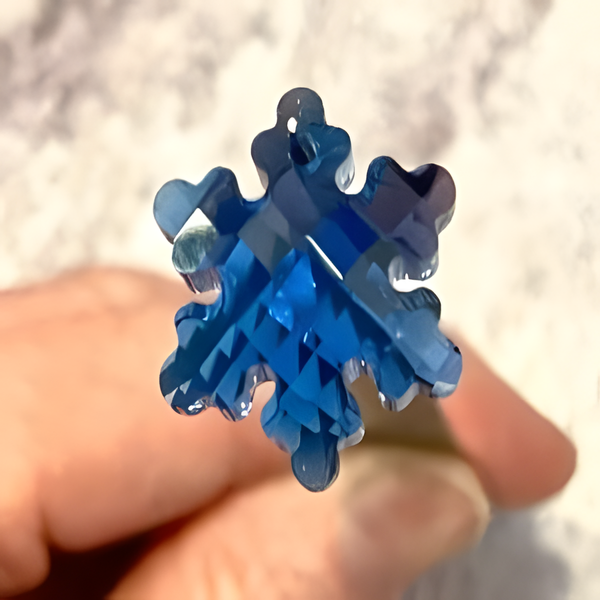 10-Pack Blue Crystal Snowflake Pendants | Just Ship It Shop