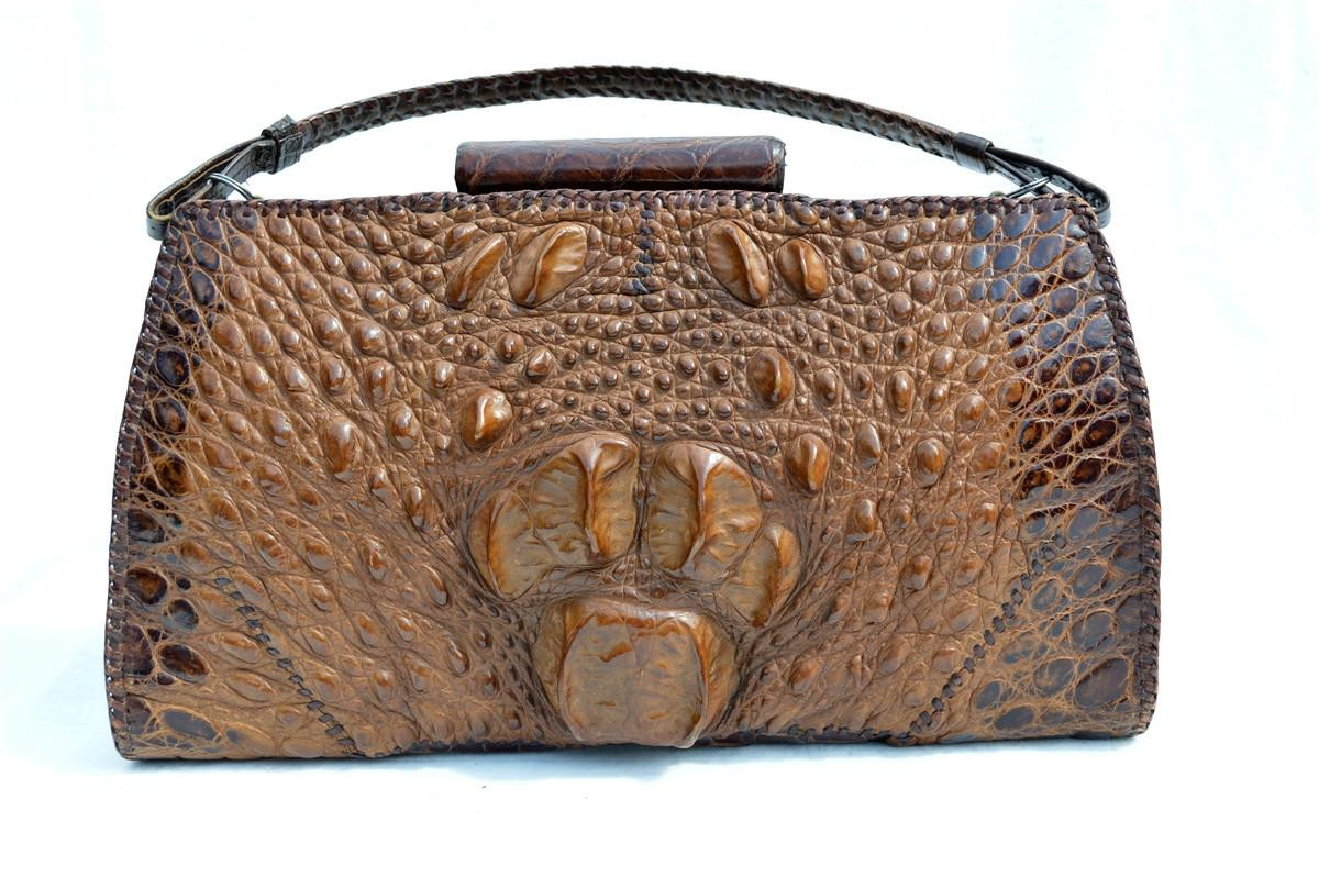 Stunning 1930's-40's Hornback CROCODILE Skin Purse - Vintage Skins