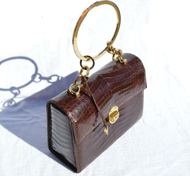 Lunchbox Style 1950's-60's PEDRO MAYORGA Crocodile Belly Skin