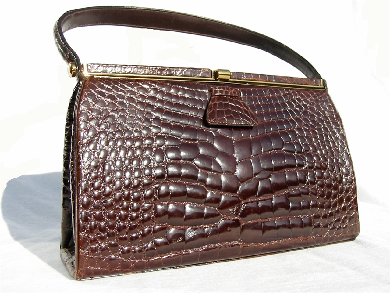 My Fashion Frenzie Genuine Leather Purse with Alligator Design