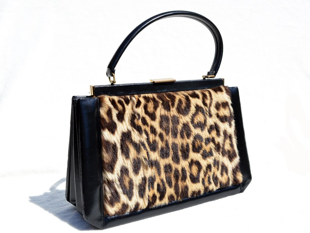 1950's-60's GENUINE EXOTIC FUR & Leather Handbag - SAKS FIFTH