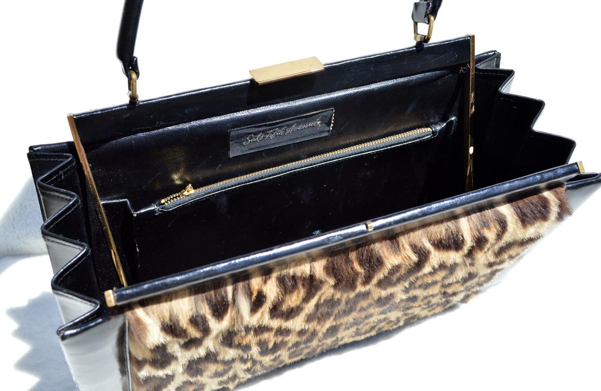 1950's-60's GENUINE EXOTIC FUR & Leather Handbag - SAKS FIFTH