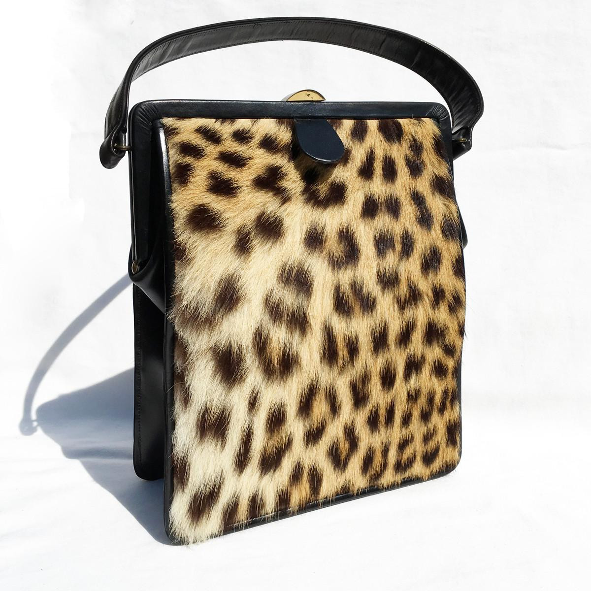 1950's-60's GENUINE EXOTIC FUR & Leather Handbag - Vintage Skins