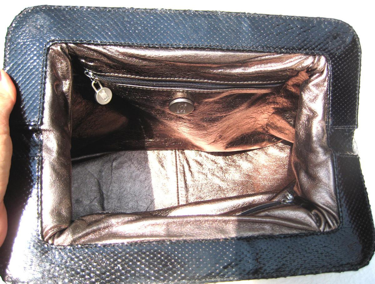 LAI Early 2000's Stunning Metallic Black, Gold & Cream
