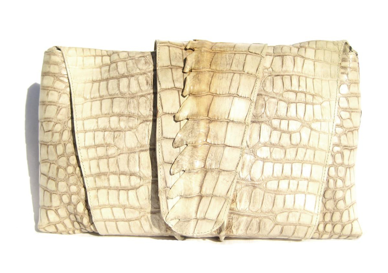 New! XXL ROCKSTAR Style Natural Bone Hornback CROCODILE TAIL