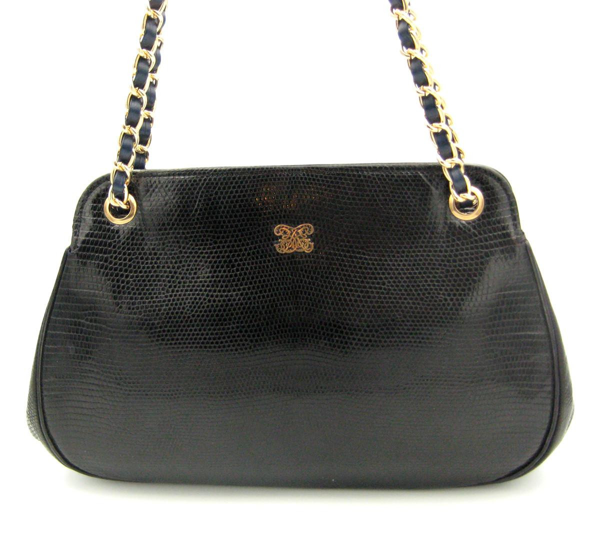 Beautiful Dark Navy Blue Iconic GERMAINE GUERIN Lizard Skin  display picture 1