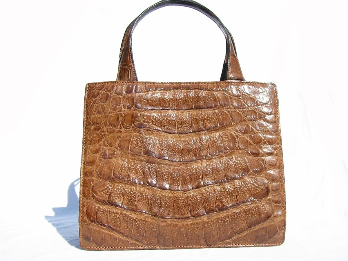Petite GOLD PFEIL 1960's BUTTERSCOTCH CROCODILE Skin Bag Petite GOLD PFEIL 1960's BUTTERSCOTCH CROCODILE Skin Bag