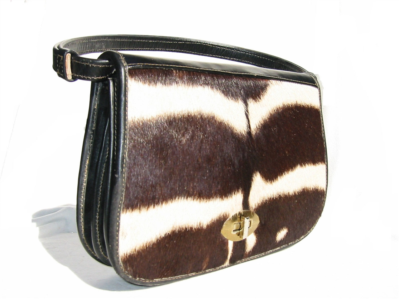 Darling Small Satchel in Printed Leather - Ginger Zebra – HOBO