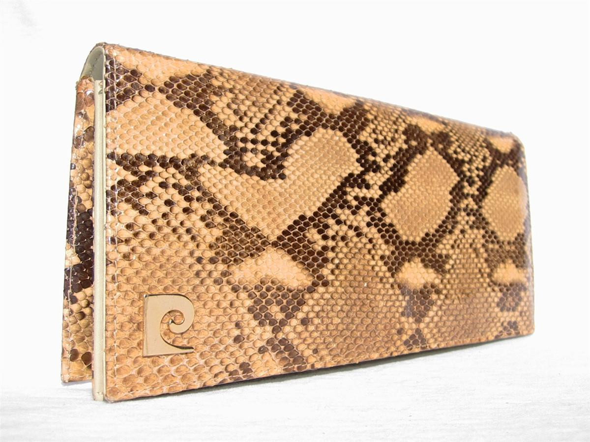 CLASSIC 1970's-80's PYTHON Snake Skin CLUTCH Shoulder Bag - SANES