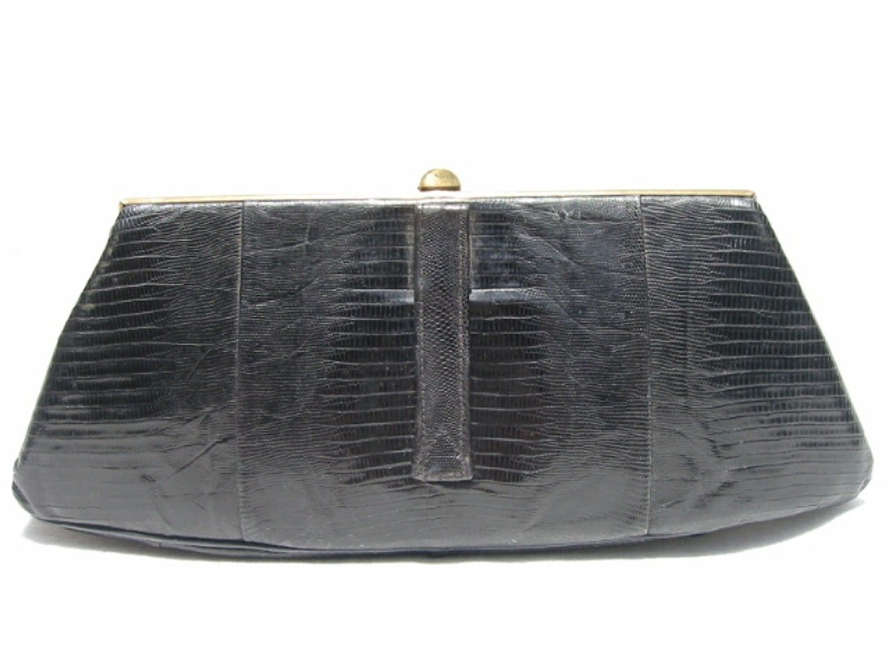 Gucci Vintage Black Crocodile Leather GG Clutch Bag – Sellier