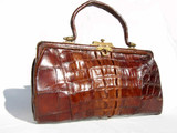  Lovely Edwardian Antique 1904 ALLIGATOR Tail Skin Purse 