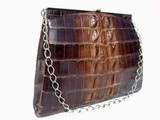  1930's-40's HORNBACK Alligator TAIL Skin Shoulder Bag 
