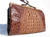  FABULOUS 1920's-30's EDWARDIAN Hornback ALLIGATOR Skin Purse 