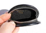  Round 1960's GENUINE ZEBRA HIDE FUR Zippered Change Purse 
