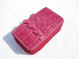  New! PINK Hornback CROCODILE Tail Skin KEY CASE & Change Purse 