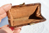  1940's-50's Chocolate Brown Alligator Skin Change Purse G1A-234 