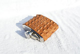  Custom Light Tan HORNBACK Alligator Skin 4 Oz. Stainless WHISKEY Flask - NEW! 