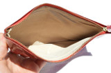  New! Cherry Red ALLIGATOR Belly Skin Make Up Bag Clutch 