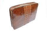  Gorgeous 1940's-50's HORNBACK CROCODILE Skin PORTFOLIO Case 