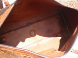  STUNNING 1970's-80's PYTHON Snake Skin DUFFLE Overnight Bag 