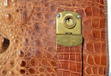  XL 1960's Men's Hornback CROCODILE BRIEFCASE Satchel Bag - with KEYS! 