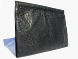 X-LARGE Black 1980's-90's Genuine OSTRICH Skin Envelope PORTFOLIO iPAD Case Clutch