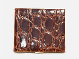  1950's-60's COCOA Alligator Skin Powder/Make-up COMPACT 