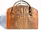  Awesome HORNBACK CROCODILE 1950's OVERNIGHT Bag Luggage 