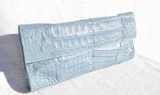  NEW 2000's LIGHT BLUE Crocodile Skin CLUTCH Bag - LAI! 
