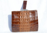  Lovely 1940's DECO Style Hornback CROCODILE Skin WRISTLET Bag 