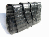  2000's ROCKSTAR *Jet Black* Hornback CROCODILE Wrap CLUTCH 