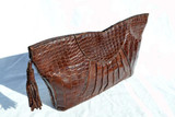  Gorgeous 1940's Deco Style ALLIGATOR Skin Clutch Purse - Parisette 
