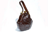  Unique BASS 1940's-50's DECO Style ALLIGATOR Skin Handbag 